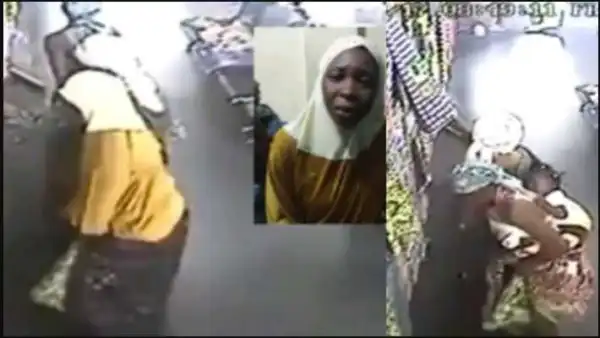 3 Women Including An Alhaja Caught On Camera Stealing Wrappers From A Lagos Shop 